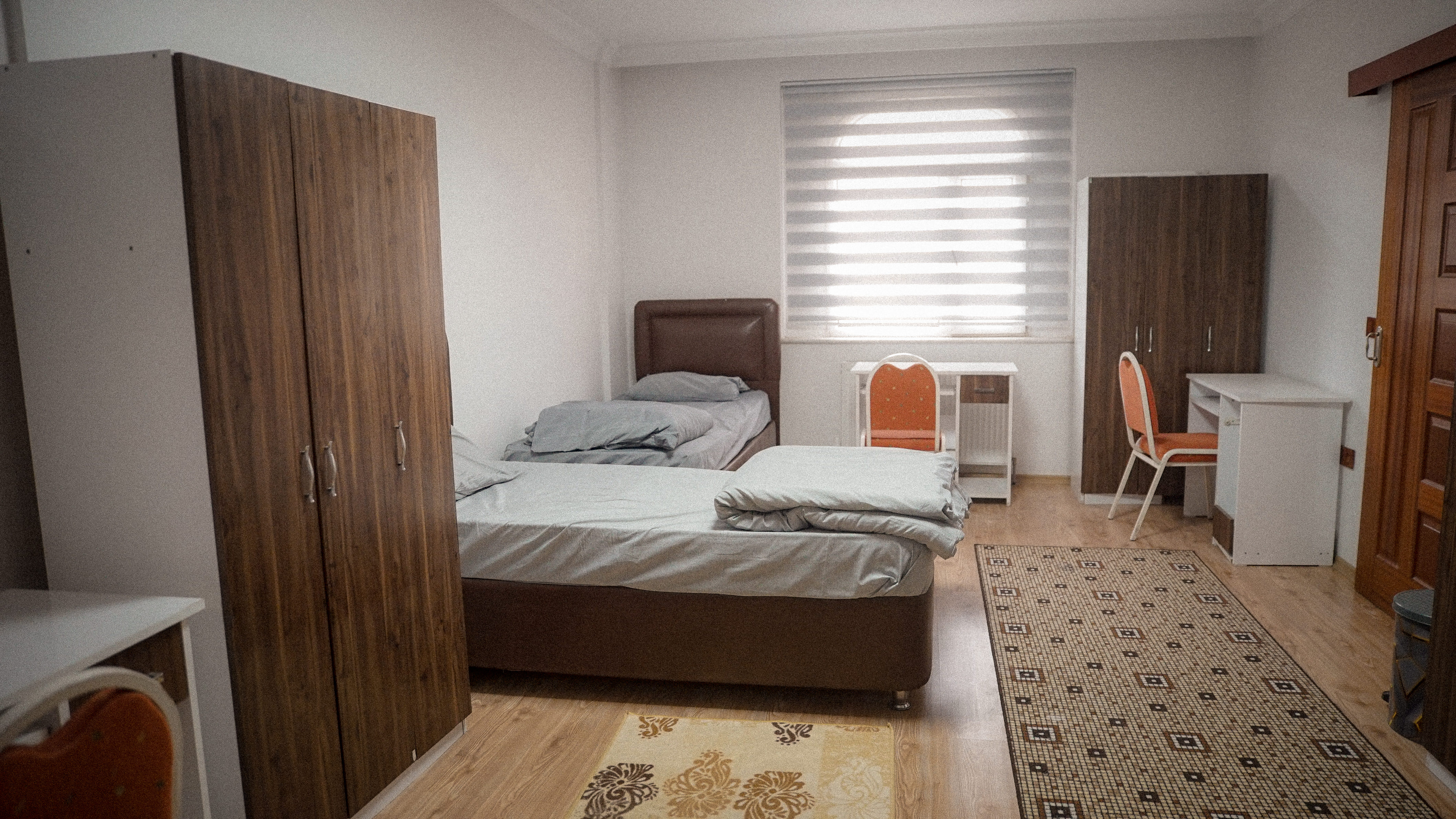 Student dormitory room interior design - modern comfortable accommodation for university students in Ankara